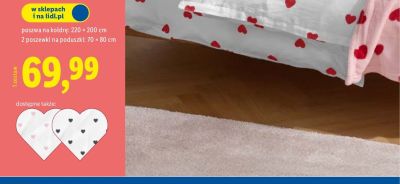 Pościel z bawełny renforcé 220 x 200 cm promocja w Lidl