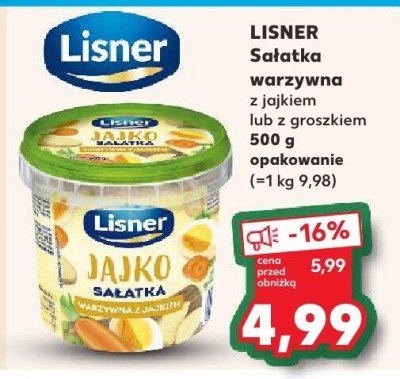 Sałatka warzywna z groszkiem promocja w Kaufland