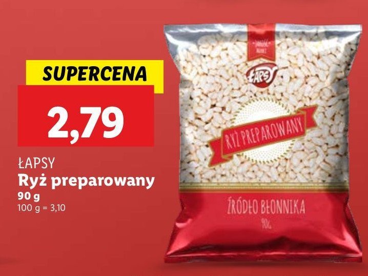 Ryż preparowany Łapsy promocja