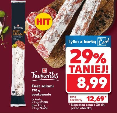 Fuet salami Favourites promocja w Kaufland