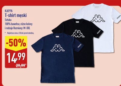 T-shirt męski KAPPA Szuka promocja w Aldi