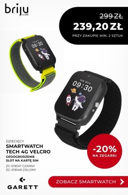 Zegarek Smartwatch TECH 4G VELCRO Zielony Garett promocja w Briju