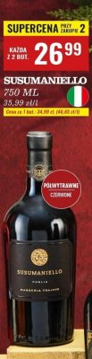 Wino czerwone półwytrawne 750 ML promocja w Biedronka