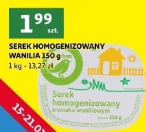 Serek waniliowy Auchan na co dzie艅 (logo zielone) promocja
