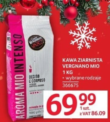 Kawa ziarnista Vergnano Mio 1 kg różne rodzaje promocja w Selgros