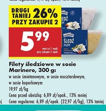 Filety 艣ledziowe w sosie koperkowym Marinero promocja