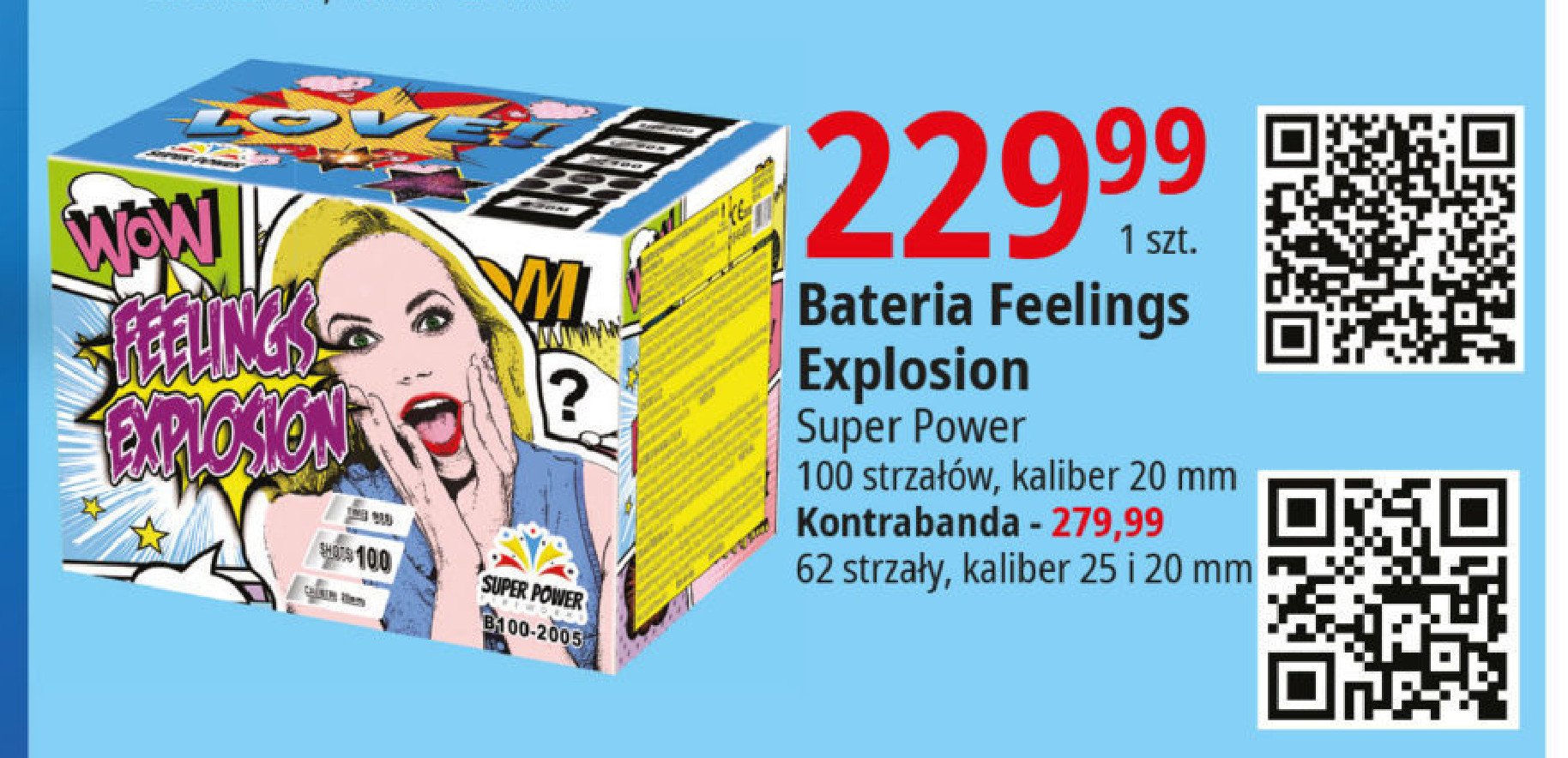 Bateria feeling explosion 100 strzałów SUPER POWER promocja