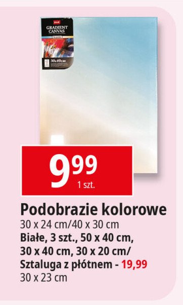 Podobrazie białe 30 x 20 cm promocja