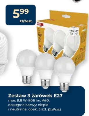 Zestaw 3 żarówek E27 promocja w PSB Mrówka