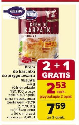 Krem do karpatki Gellwe promocja