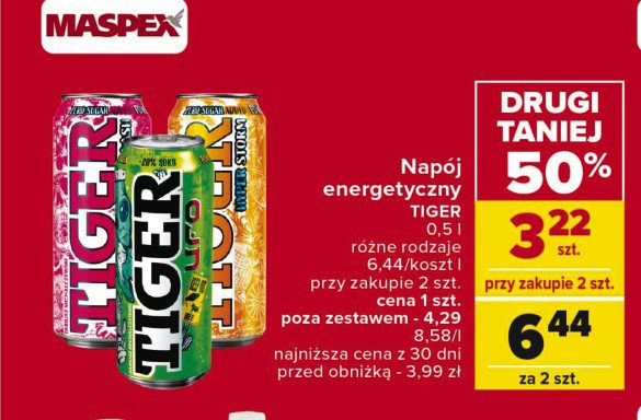 Napój ufo Tiger energy drink promocja
