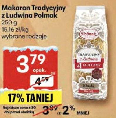 Makaron Tradycyjny z Ludwina Polmak wybrane rodzaje promocja w Delikatesy Centrum