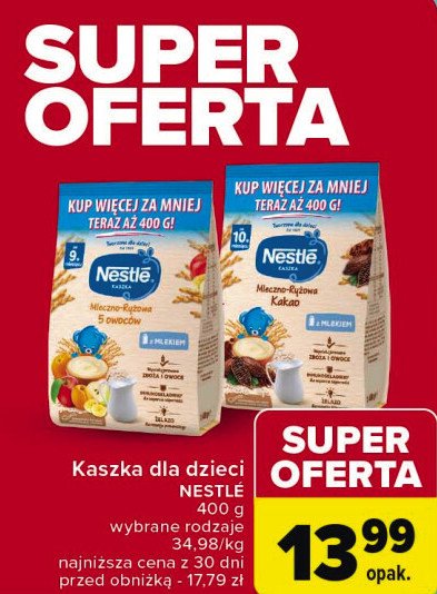 Kaszka mleczno-ryżowa kakao Nestle kaszka promocja