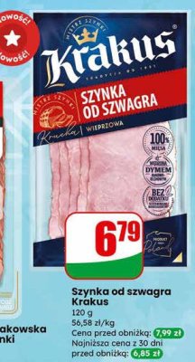 Szynka od szwagra Krakus wieprzowa promocja w Dino
