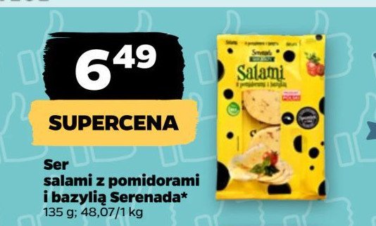 Ser salami z pomidorami i bazylią Serenada salami promocja