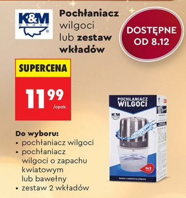 Pochłaniacz wilgoci K&M lub zestaw wkładów promocja w Biedronka
