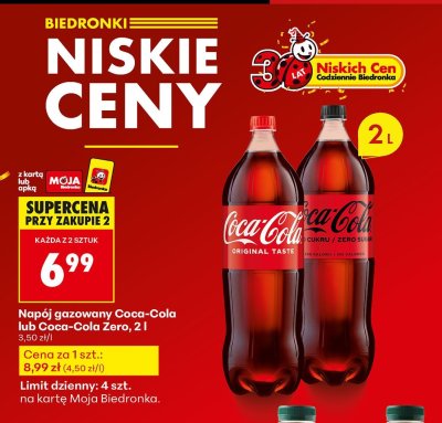 Napój gazowany 2 l promocja w Biedronka
