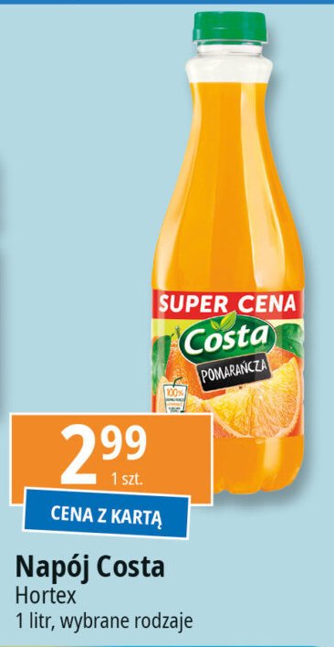 Napój pomarańczowy Costa promocja w Leclerc