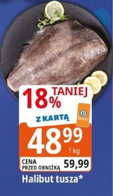 Halibut tusza promocja w Leclerc