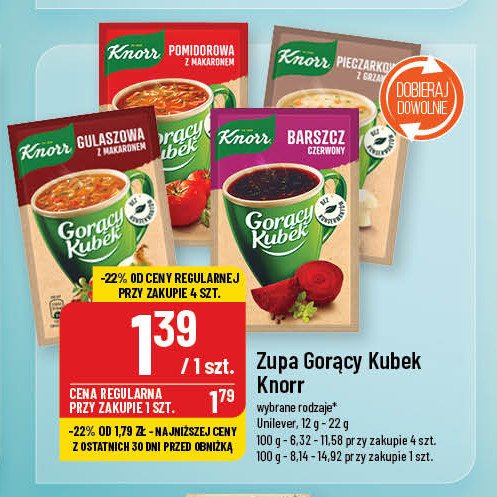 Barszcz czerwony Knorr gorący kubek promocja w POLOmarket