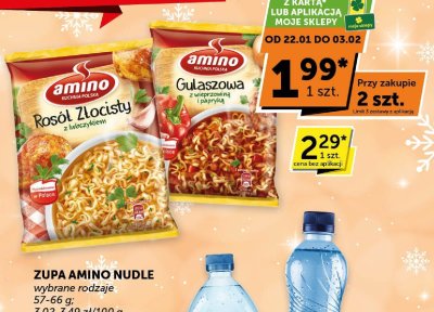 Zupa amino nudle wybrane rodzaje promocja w Groszek