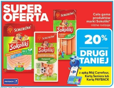 Produkty marki Sokoliki różne rodzaje promocja w Carrefour Market