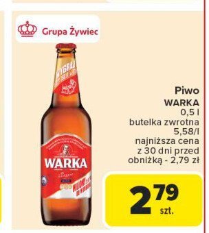 Piwo Warka promocja w Carrefour