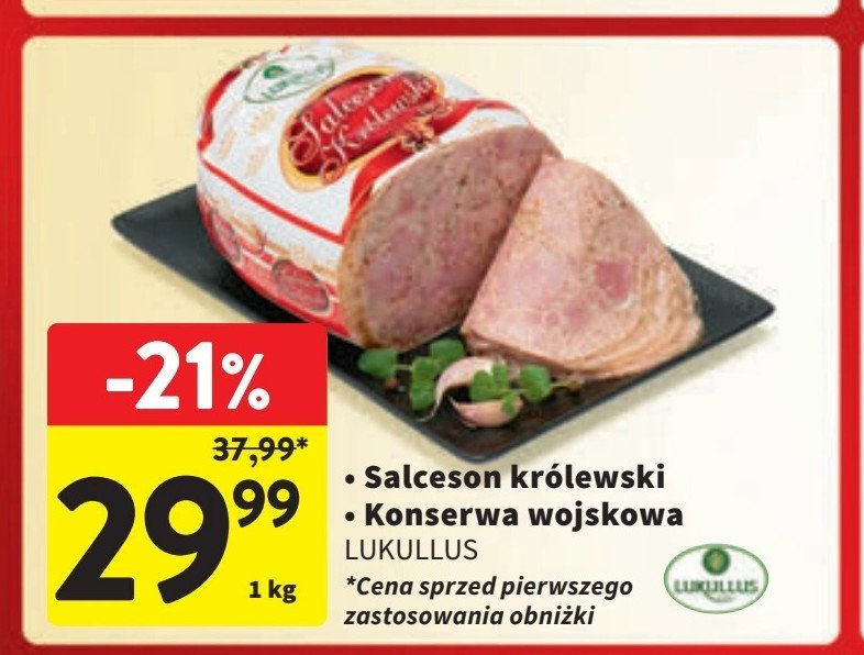 Salceson królewski Lukullus promocja w Intermarche