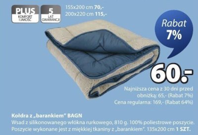 Kołdra z barankiem BAGN promocja w Jysk