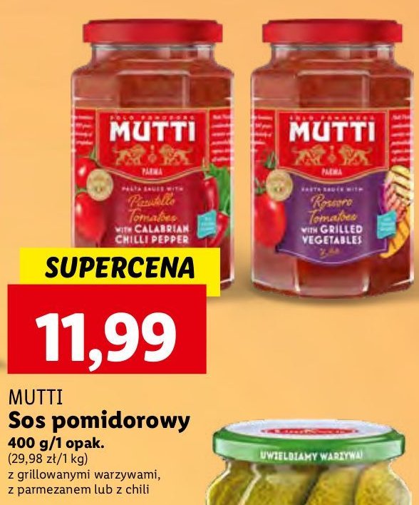 Sos pomidorowy peperoncino chilli Mutti promocja