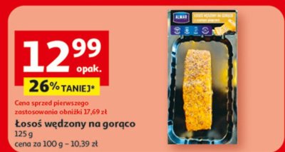 Łosoś wędzony na gorąco, 125 g promocja w Auchan