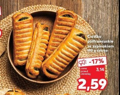 Ciastko półfrancuskie ze szpinakiem promocja