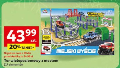 Tor wielopoziomowy z mostem 117 elementów promocja w Auchan
