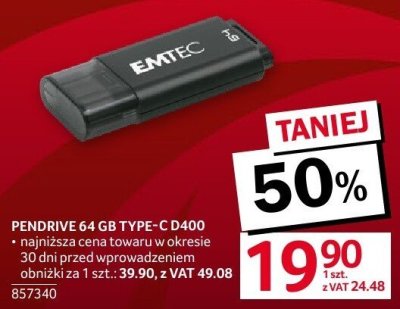 PENDRIVE 64 GB TYPE-C D400 promocja w Selgros
