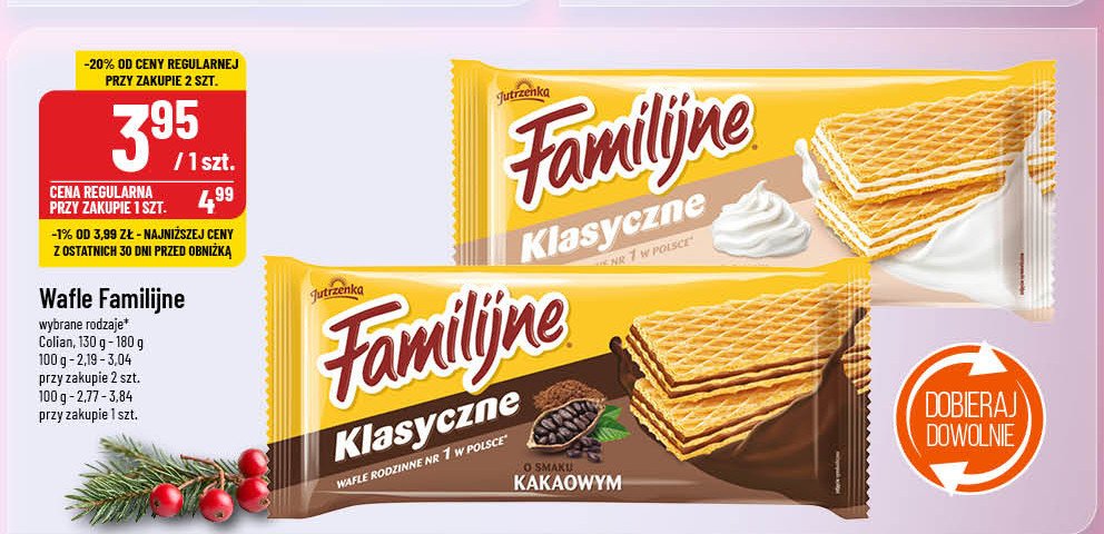 Wafle kakaowe Jutrzenka familijne promocja w POLOmarket