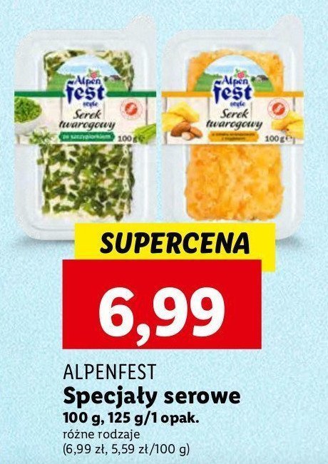 Serek twarogowy z zio艂ami Alpen fest promocja