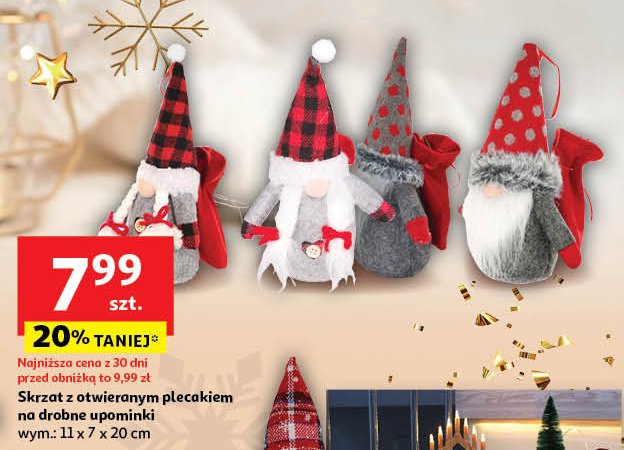 Skrzat z otwieranym plecakiem 11 x 7 x 20 cm promocja