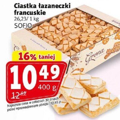 Ciastka łazaneczki francuskie SOFIO promocja w Prim Market