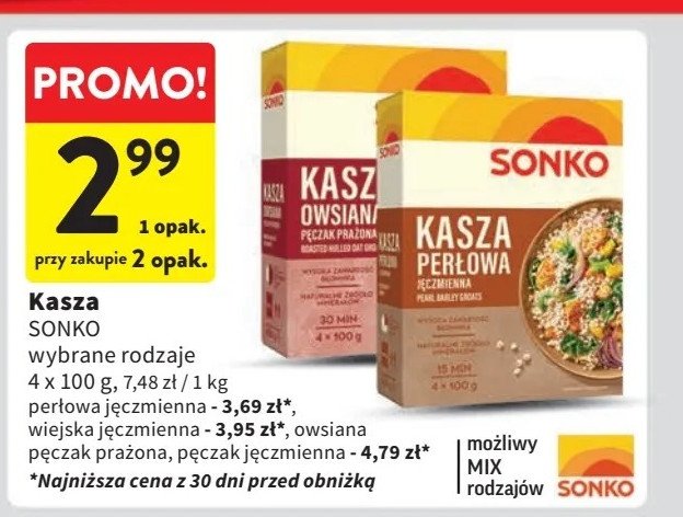 Kasza jęczmienna perłowa Sonko promocja