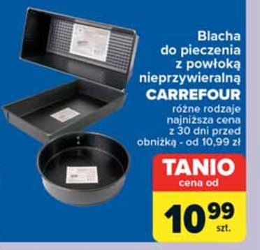 Blacha do pieczenia z powłoką nieprzywieralną okrągła Carrefour promocja