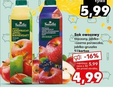 Sok jabłko-gruszka K-classic favourites promocja