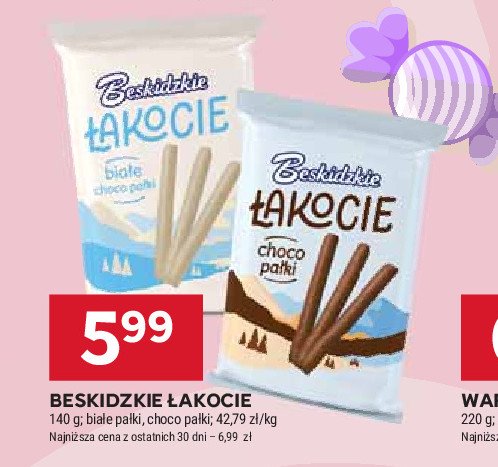 Choco pałki białe Aksam beskidzkie łakocie promocja w Stokrotka