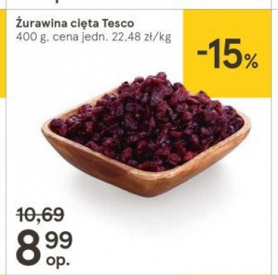 Żurawina cięta Tesco mw promocja