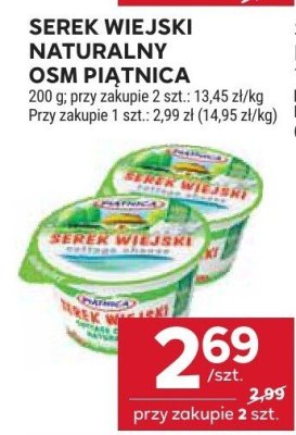 Serek wiejski naturalny OSM Piątnica promocja w Stokrotka