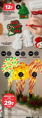 Dekoracja laski cukrowe LED wym. 10×2×35 cm, 20 diod LED promocja w Netto