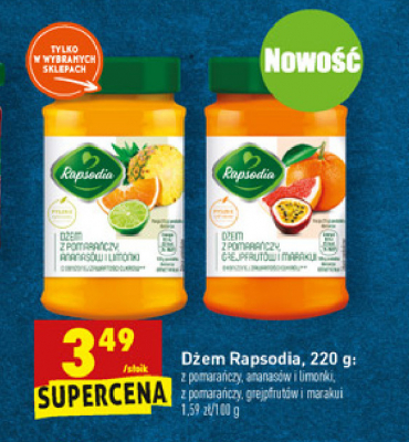 Dżem z pomarańczy grejpfrutów i marakui Rapsodia promocja