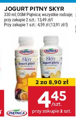 Jogurt pitny mango i marakuja Piątnica skyr promocja