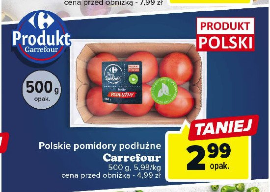 Pomidory podłużne Carrefour promocja