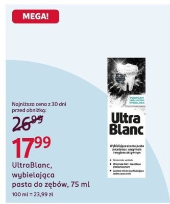 Pasta do zębów wybielająca promocja w Rossmann