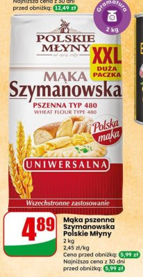 Mąka pszenna Szymanowska Polskie Młyny promocja w Dino